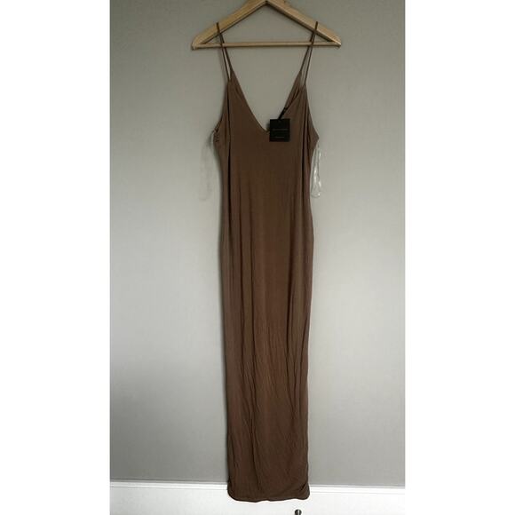 J Lux Label Brown Strappy Maxi Dress Size‎ Large - Picture 1 of 8
